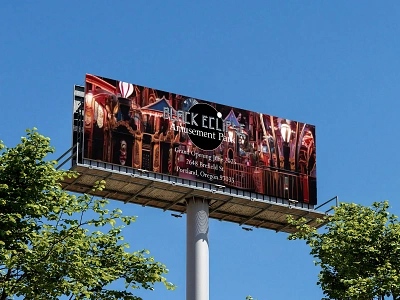 Black Eclipse Amusement Park Billboard branding graphic design