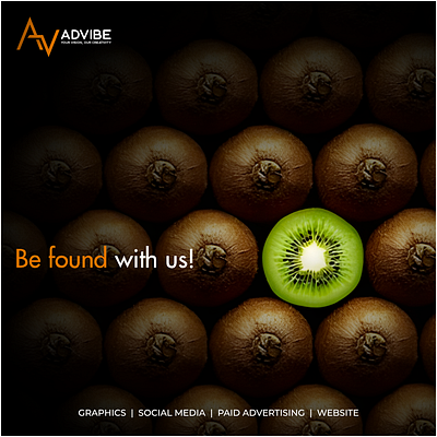 Be found with us - AdVibe branding graphic design