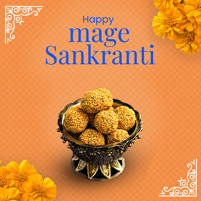 Festive poster for mage sankranti branding design festive graphic design logo