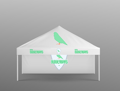 The Perth Budgies Sports Tent branding graphic design