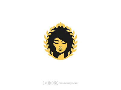 Gandom logo portrate wheat woman لوجو گندم