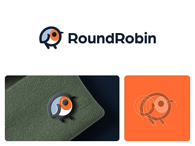 RoundRobin 2.0 bird bird logo character creative cute fun kreatank logo logo design mascot playful robin bird simple