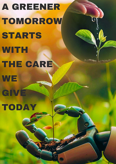 Nurturing nature for a greener future poster design