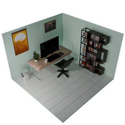 3D Illustration (Office) 3d 3dart blender design illustration logo office ui