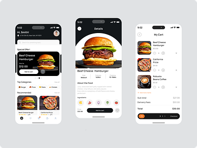 BiteSwift: Food Delivery app app app design clean delivery delivery app design food food app food delivery food delivery app mobile app mobile app design restaurant app ui uiux ux