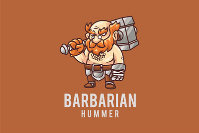 Barbarian Hummer barbarian beard cartoon character design graphic graphic design hummer illustration illustrator logo