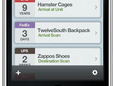 TrackThePack iPhone UI: Round 1 iphone trackthepack ui