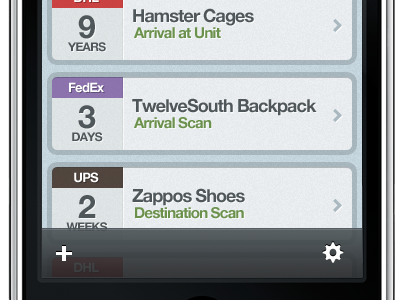 TrackThePack iPhone UI: Round 1 iphone trackthepack ui
