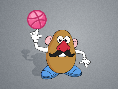 Mr Potato Head ball dribbble potato rebound