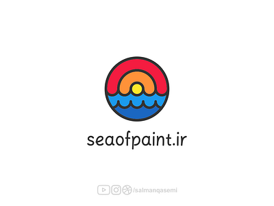 Sea of Paint color logo paint sea دریا رنگ لوجو یحر