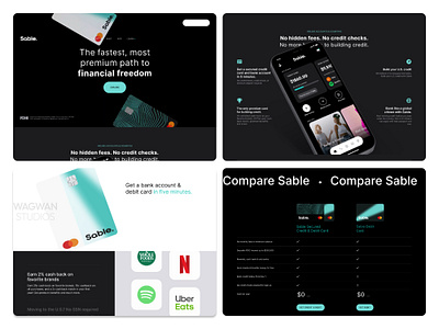 Sable: Your Premium Path to Financial Freedom animation banking landing page banking app brand growth credit debit card comparison credit building customer centric banking debit card services digital banking fast account setup financial freedom graphic design modern banking experience modern banking solutions personalized financial growth premium banking seamless banking solutions secure financial services ui uiux