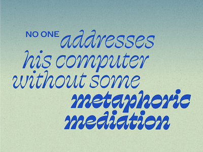 Metaphoric mediation graphic design metaphor poster quote texture typography weekly design