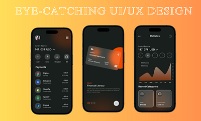 Mobile app design with an eye-catching UI/UX design using figma figma app design moblie app ui ux design premium moblie app ui ux design ui ui app design ui ux design ui ux moblie app design ux