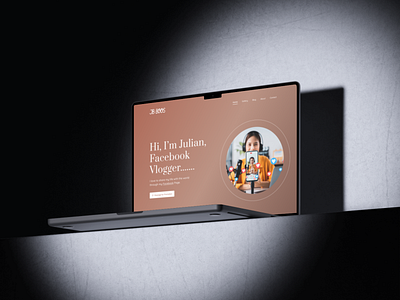 Vlogger Website | Home Page Design| UI UX Design branding design figma home page design illustration landing page ui ui ux uiux user interface ux ux design vlogger web page design website design