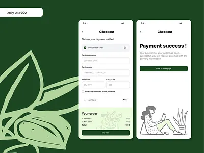 DAILY UI 002 - credit card checkout 002 dailyui design mobile first ui