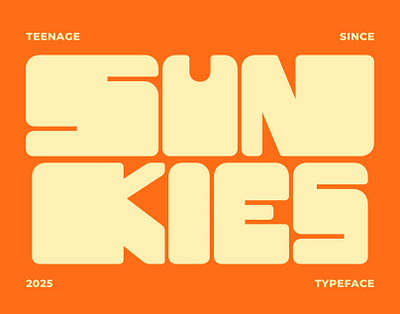 Teenage Sunkies Font bold branding design display font fonts logo mix poster retro typeface typography vintage