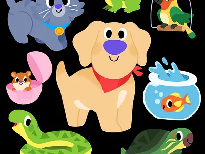 Pets animal animals cute kidlit kids pets toddler vibrant