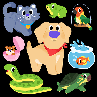 Pets animal animals cute kidlit kids pets toddler vibrant