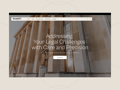 Baumert Law design figma law lawyer portfolio product ui ux web design webdesign