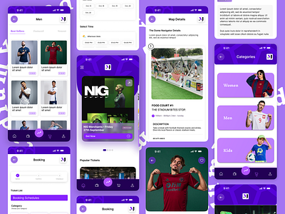 StadiumX: Modern Football App UI/UX. animation app mockups appdesign branding cleandesign creativedesign football graphic design iosdesign logo minimaldesign mobileapp mobiledesign prototype sportsapp trending ui ux website wireframes