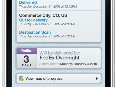 TrackThePack Tracking Details iphone trackthepack