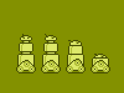 Robot Sprites game green robot sprite