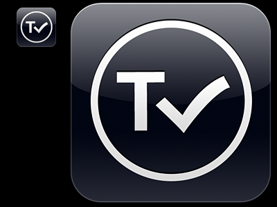 Taskpaper for iPhone blue clean dark icon iphone simple