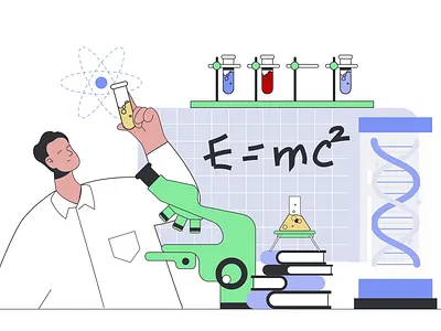 Science Lab 2D Animation 2d animation biology biotechnology chemistry data analysis experiment flat illustration innovation lab equipment laboratory medical medicine microscopy motion pharmacology research scientific scientist