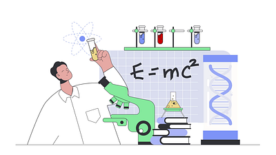 Science Lab 2D Animation 2d animation biology biotechnology chemistry data analysis experiment flat illustration innovation lab equipment laboratory medical medicine microscopy motion pharmacology research scientific scientist