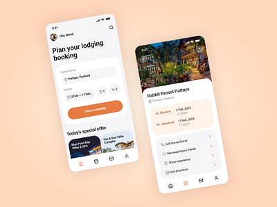 Hotel Booking App app booking design hotel interface mobile travel ui