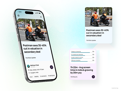Investment app angel investment app branding cards investment iphone ui ux
