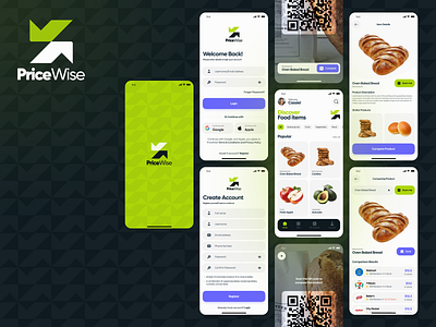 PriceWise UI Design Concept branding cart design figma graphic design home mobile app shop shopping ui ux