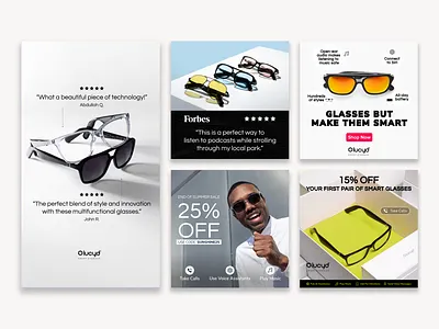 Lucyd | Paid Social Ads ads ai branding d2c design digital ecommerce graphic design paid social smart glasses technology ui ux