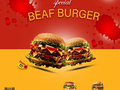 Beef Burger design graphic design product design social media post