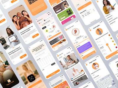 Pregnancy Mobile App Design dashboard design figma landing page mobile app responsive design screenshot ui uiux ux web design website design