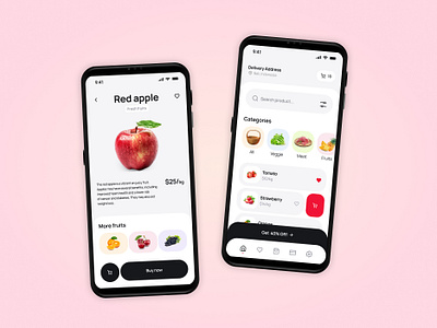 Food Online Store App app design food interface mobile store ui