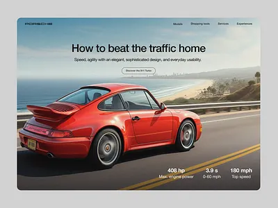 Porsche Concept design figma ui ux web design