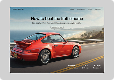 Porsche Concept design figma ui ux web design