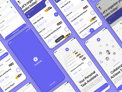Progressly - Task Management App app design case study management mobile app task task management task management app task manager uiux user interface