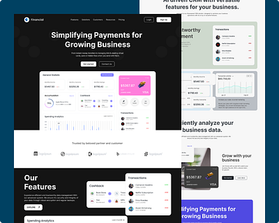 Saas Landing Page Design analysist figma finance job portal landing page mobile app design rabbi recruit saas saas landing page softer startup talant ui ux wabsite web app web design web platform