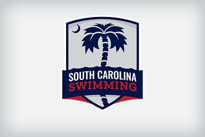 South Carolina Swimming Primary Mark branding design identity illustration logo olympics south carolina southern sports swimming water