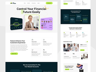 AFaiso - Finance Landing Page b2b financial financial service financial website fintech app fintech website investment investment website landingpage transactions transfer ui ux website