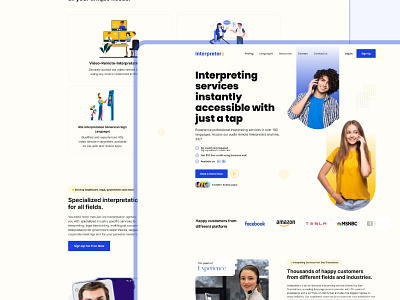 Interpreting Service website interpreting service mode modern ui user experience user interace ux web template