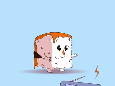 Cute sushi animation/vector animation 2d animation animation for social networks creative design illustration motion motion animation vector vector animation
