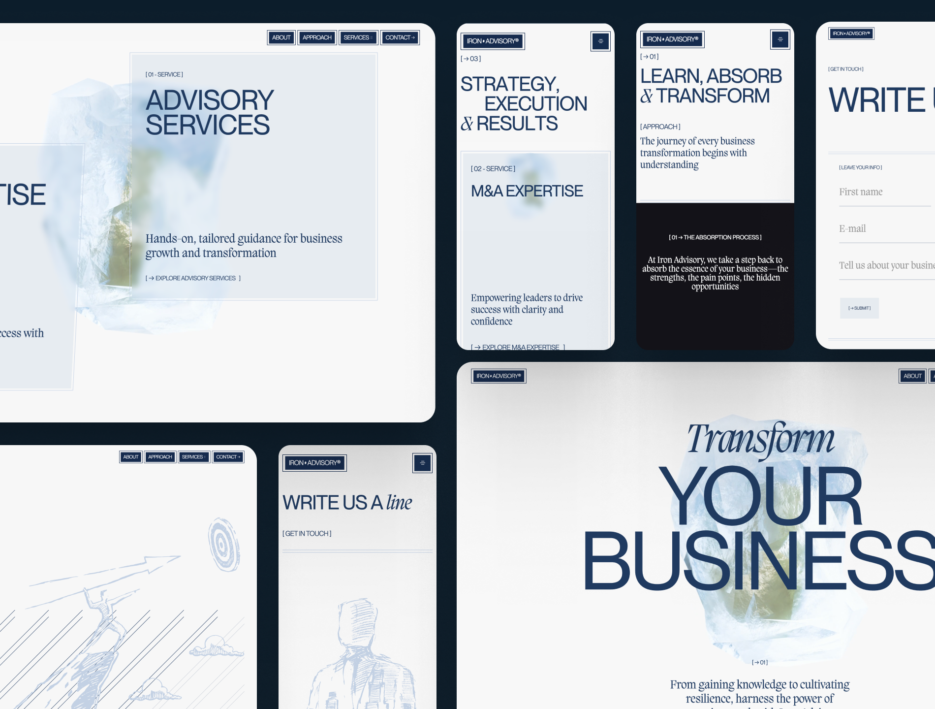 Example of Iron Advisory - Website & Branding