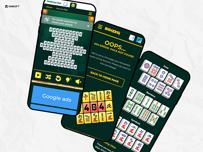 Mahjong Mobile Game UI/UX Design app design game uiux mahjong game design mahjong game uiux mobile app design mobile game uiux uiux design