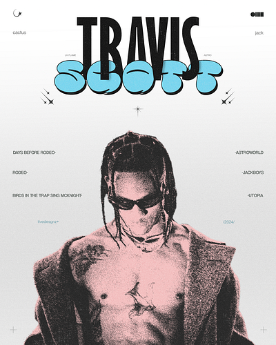 Travis Scott Music Poster design graphic graphic design hip hop hip hop poster music poster rap rap poster scott travis travis scott