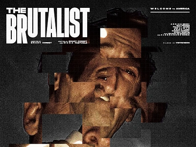 The Brutalist a24 adrien brody architect architecture brutalist design graphic design key art poster poster art posters the brutalist the brutalist 2024 the brutalist movie the brutalist movie poster type typography