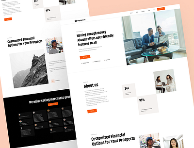 Finance Landing Page Design business finance investment landing page money uiux user interface web design website