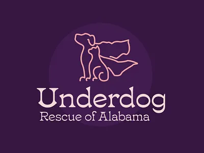 Underdog Rescue - Branding branding dog and cat purple rescue